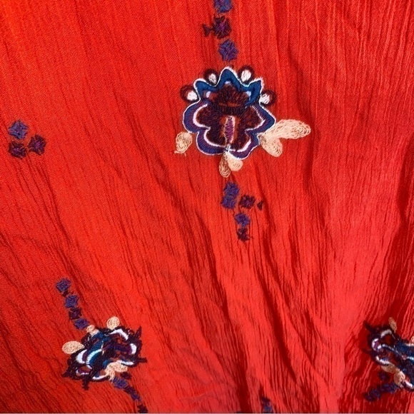 Free People Oxford Floral Embroidered Open Back Mini Dress - Picture 4 of 11